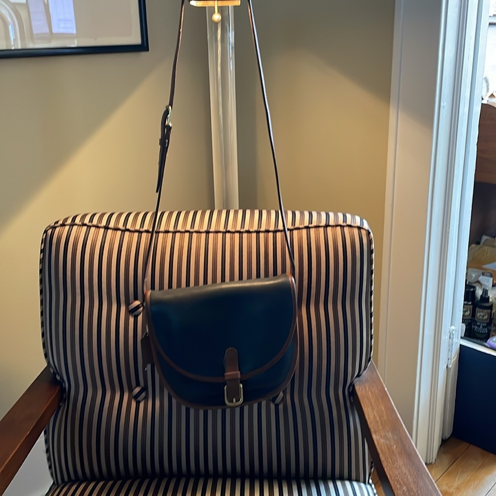 Vintage coach riding bag spectator 6750 FOREST GREEN WITH TABAC AND ERROR STAMP - Picture 3 of 9